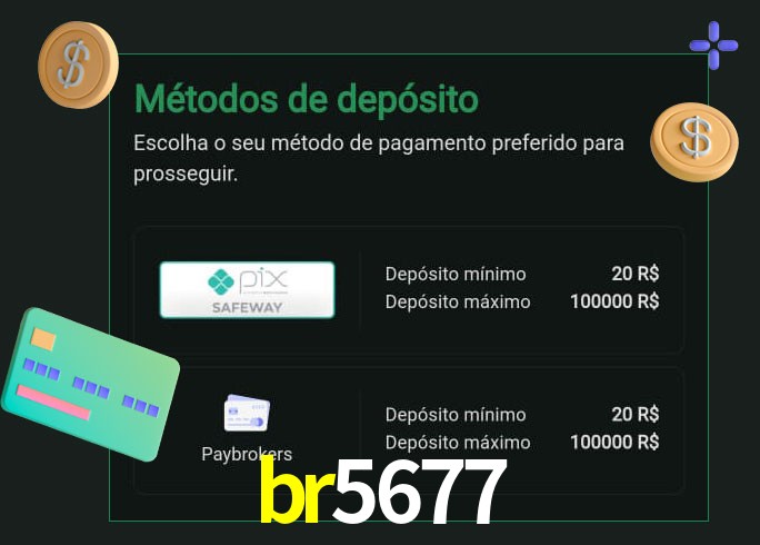 O cassino br5677 oferece uma grande variedade de métodos de pagamento